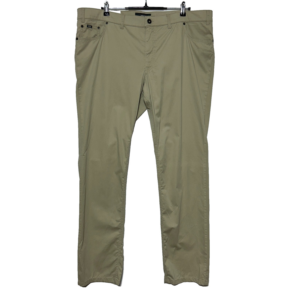 Brax Cooper Pants Mens‎ 44x34 Tan Measures 43x34 Regular Fit Stretch Performance